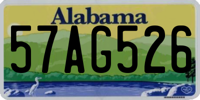 AL license plate 57AG526