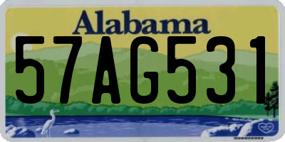AL license plate 57AG531