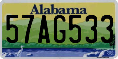 AL license plate 57AG533