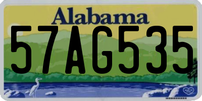 AL license plate 57AG535
