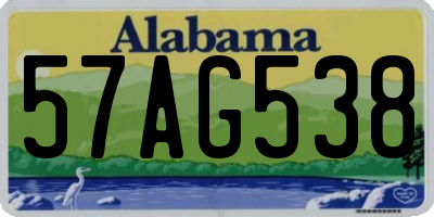 AL license plate 57AG538