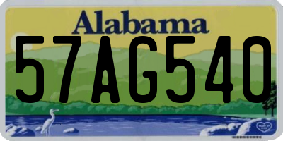 AL license plate 57AG540