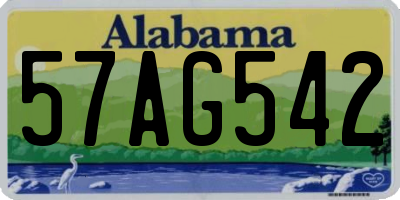 AL license plate 57AG542