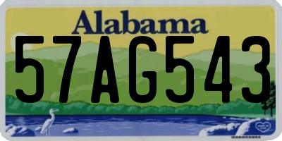 AL license plate 57AG543