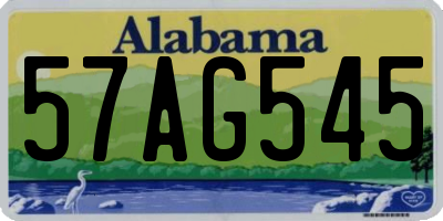 AL license plate 57AG545