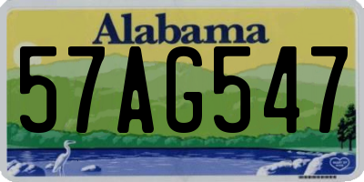 AL license plate 57AG547
