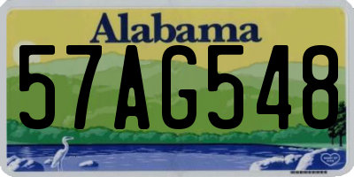 AL license plate 57AG548