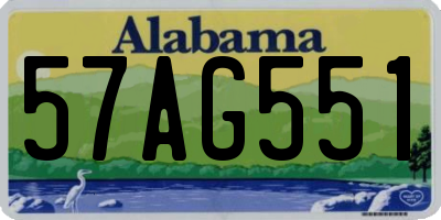 AL license plate 57AG551