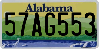AL license plate 57AG553