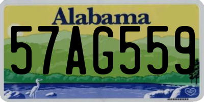 AL license plate 57AG559