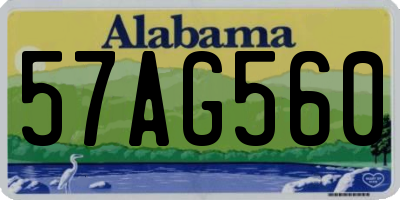 AL license plate 57AG560