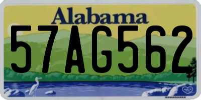 AL license plate 57AG562