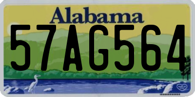 AL license plate 57AG564