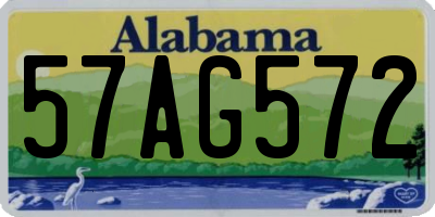 AL license plate 57AG572