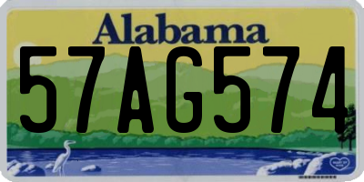 AL license plate 57AG574