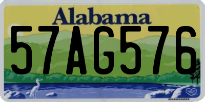 AL license plate 57AG576
