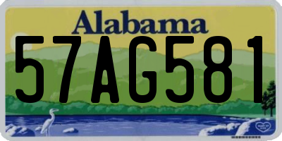 AL license plate 57AG581
