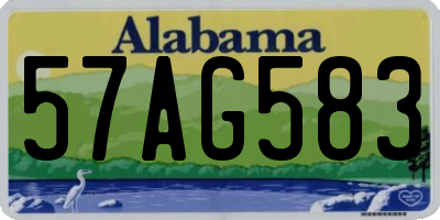 AL license plate 57AG583