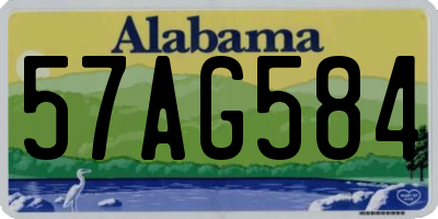 AL license plate 57AG584