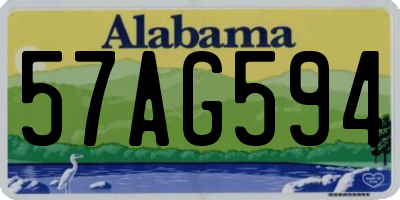 AL license plate 57AG594