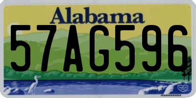 AL license plate 57AG596
