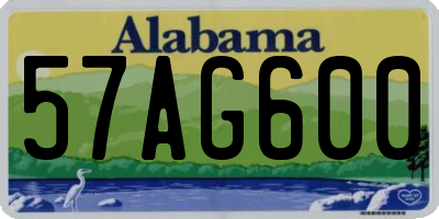 AL license plate 57AG600
