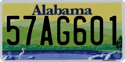 AL license plate 57AG601