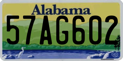 AL license plate 57AG602