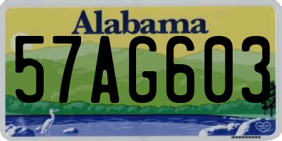 AL license plate 57AG603