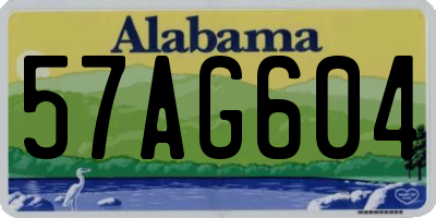 AL license plate 57AG604