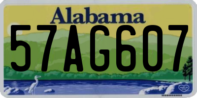 AL license plate 57AG607