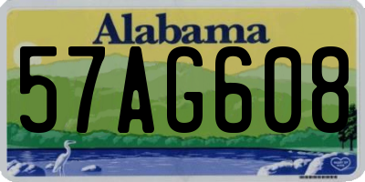 AL license plate 57AG608