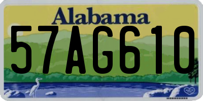AL license plate 57AG610