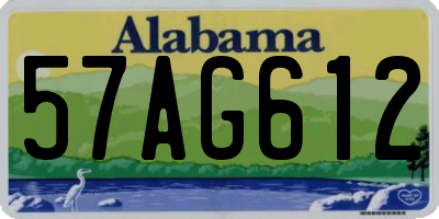 AL license plate 57AG612
