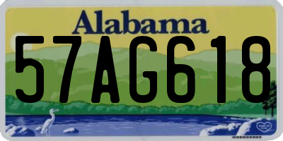 AL license plate 57AG618