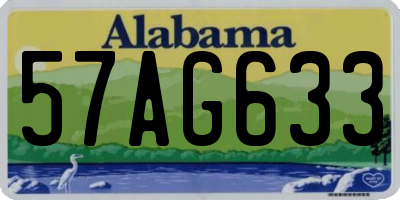 AL license plate 57AG633