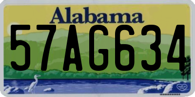 AL license plate 57AG634