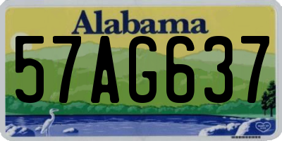AL license plate 57AG637