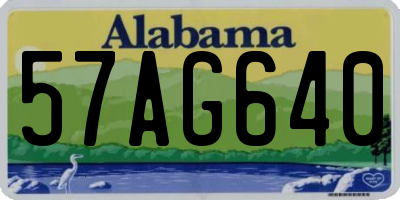 AL license plate 57AG640
