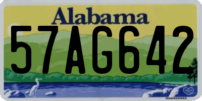 AL license plate 57AG642