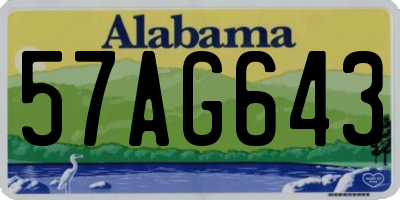 AL license plate 57AG643