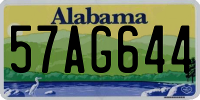 AL license plate 57AG644