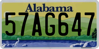 AL license plate 57AG647