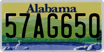 AL license plate 57AG650