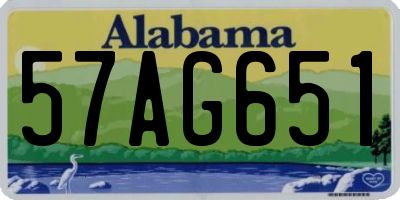 AL license plate 57AG651
