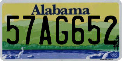 AL license plate 57AG652
