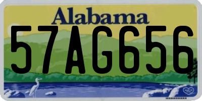 AL license plate 57AG656