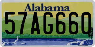 AL license plate 57AG660