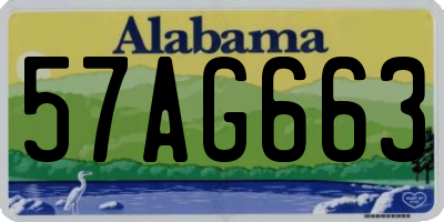 AL license plate 57AG663