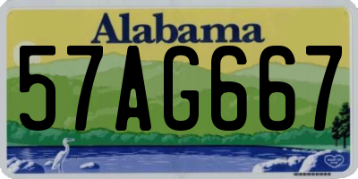 AL license plate 57AG667